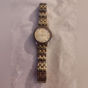 Bulova Swarovski Crystals  Gold Dial Ladies Watch